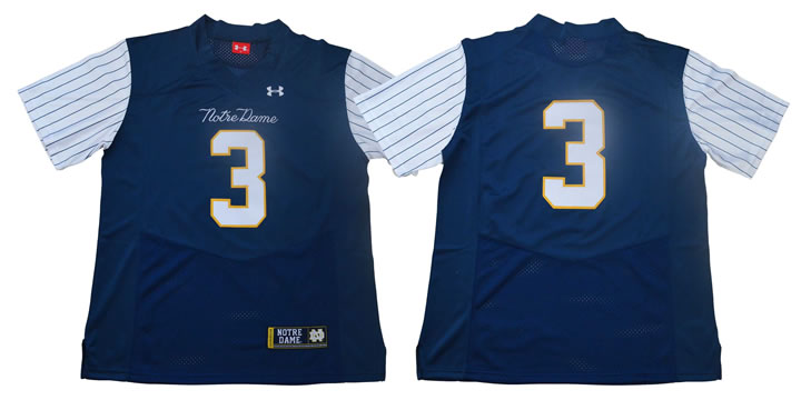 Notre Dame 3 Blue Under Armour College Throwback Football Jersey,We sell and wholesale Notre Dame 3 Blue Under Armour College Throwback Football Jersey on line form chian!